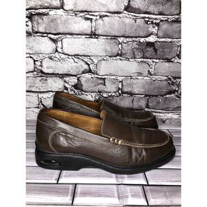 Sandro Comfort Walk Brown Leather Slip On Casual Loafers Shoes Men Sz 40EU/8M US